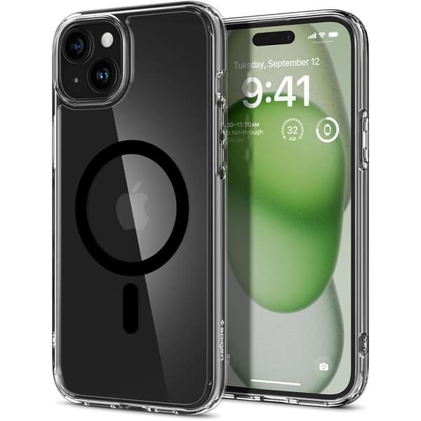 Spigen Ultra Hybrid MagSafe - Fodral för iPhone 15 Plus (svart)