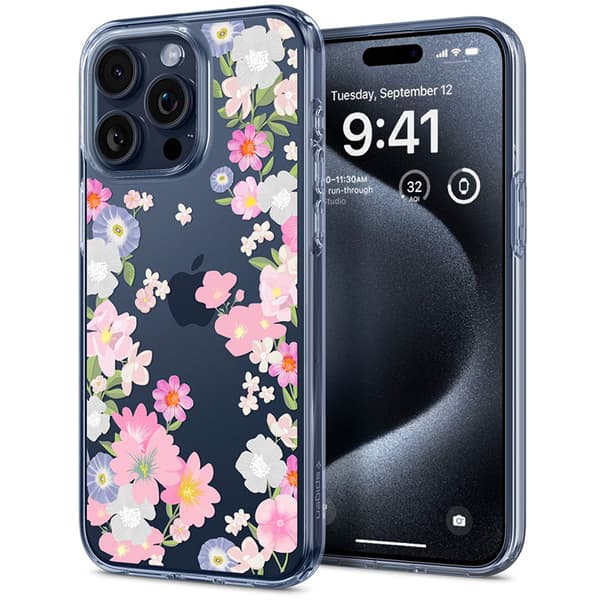 Spigen Liquid Crystal - Cover til iPhone 15 Pro (Blossom)