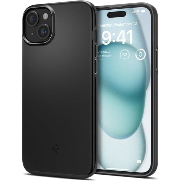 SpigenThinFit-koteloiPhone15:lle(musta)