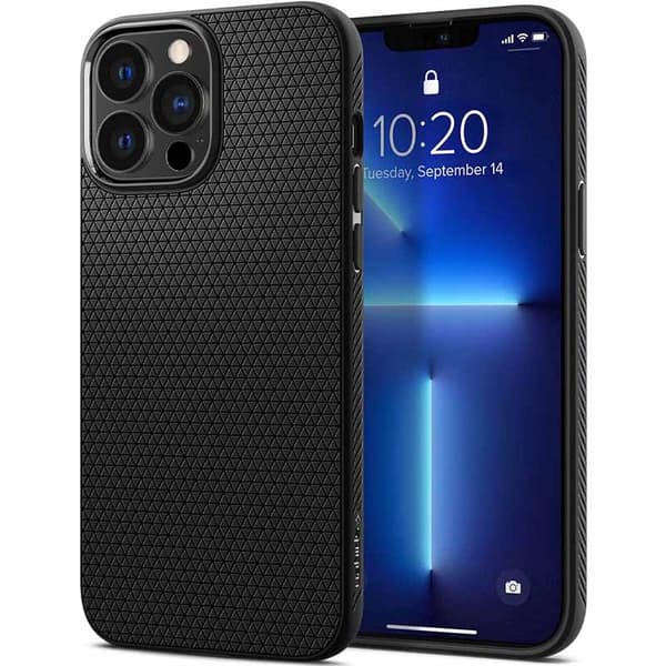 Spigen Liquid Air - Cover til iPhone 13 Pro (sort)