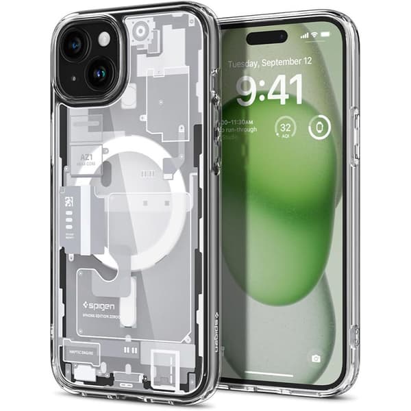 Spigen Ultra Hybrid MagSafe - Case for iPhone 15 Plus (Zero One White)