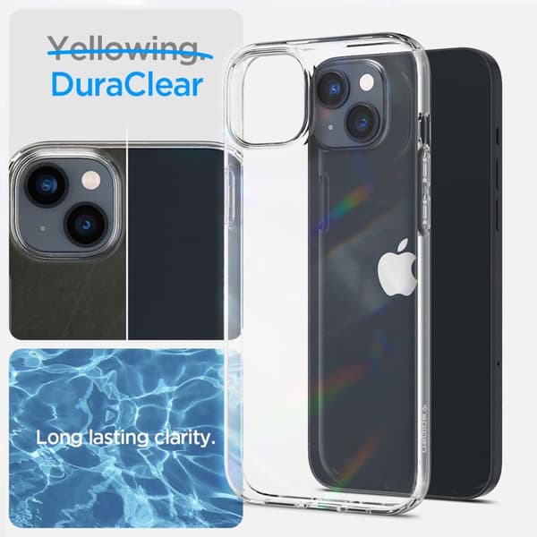 Spigen Crystal Pack - Sæt med etui til iPhone 15 Plus / iPhone 14 Plus + beskyttelsesglas (klart)