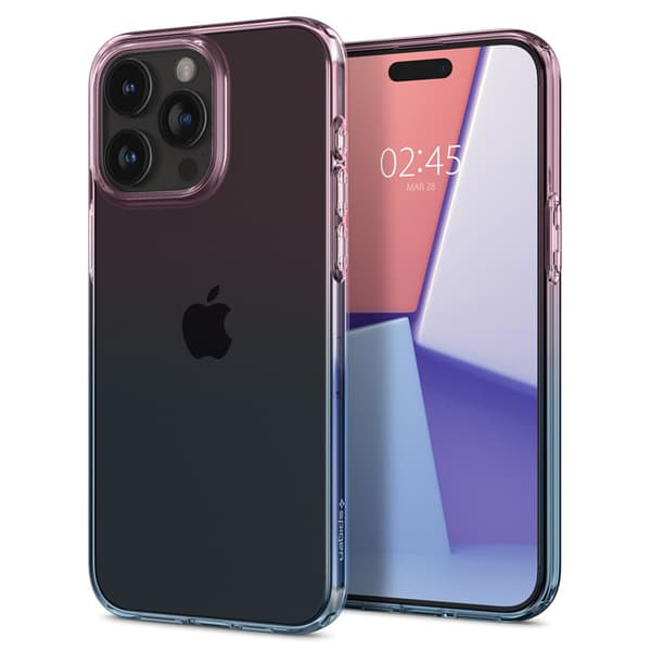 Spigen Liquid Crystal Glitter - Cover til iPhone 15 Pro (Gradation Pink)