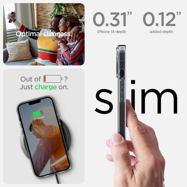 Spigen Ultra Hybrid Matte - Cover til iPhone 15 Plus / iPhone 14 Plus (gennemsigtig mat)