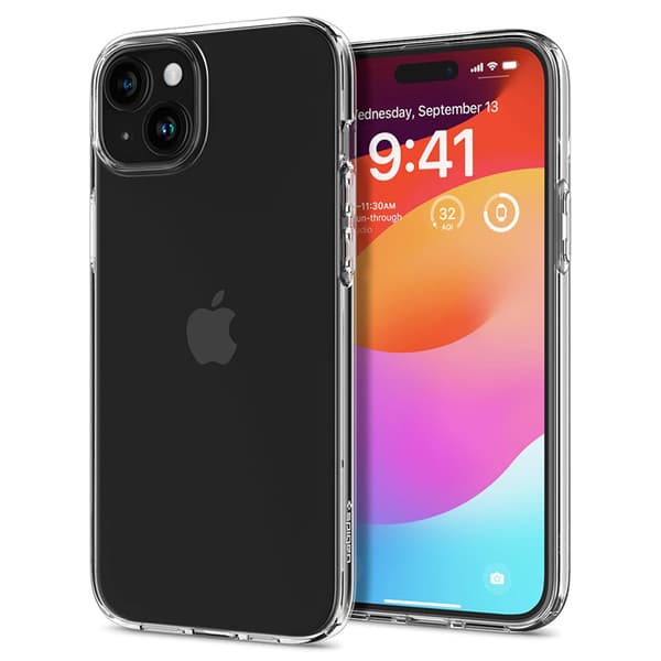 Spigen Liquid Crystal - Cover til iPhone 15 Plus (gennemsigtig)