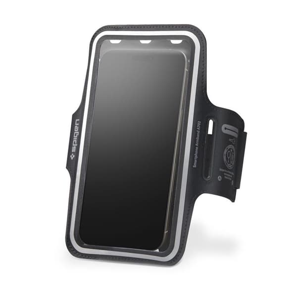 Spigen A703 Dynamic Shield Armband - Etui / Sportsskulderbånd til smartphone op til 6,9" (sort)