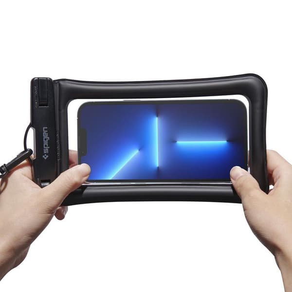Spigen A610 Universal Waterproof Float Case - Etui til smartphones op til 6,9" (sort)