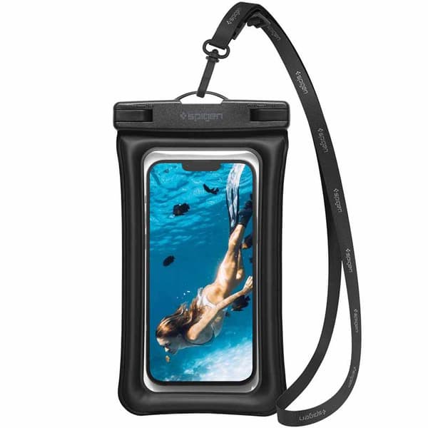 Spigen A610 Universal Waterproof Float Case - Etui til smartphones op til 6,9" (sort)