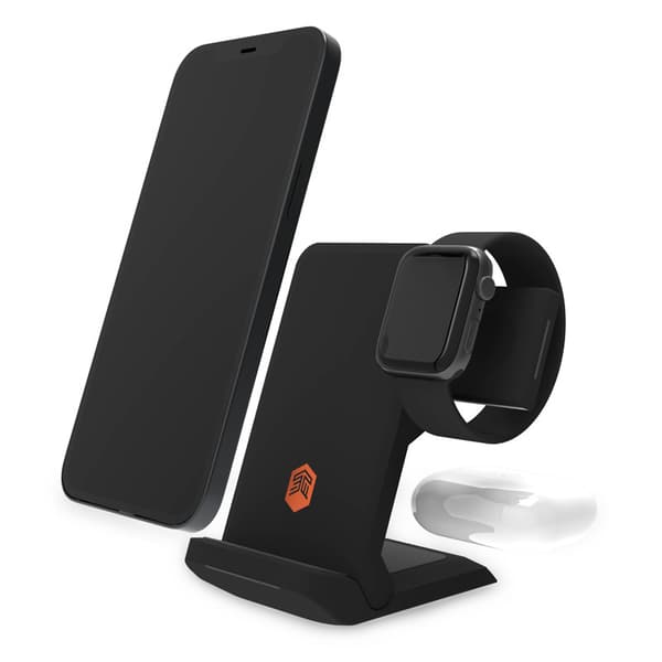 STM ChargeTree Go 3-i-1 Laddningsstation för telefon, AirPods, Apple Watch - Svart Svart