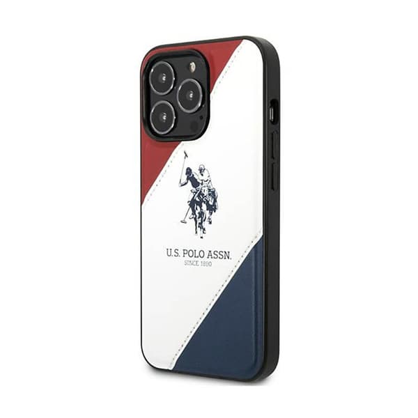 USPoloAssnTricolorpræget-etuitiliPhone14Pro(hvid)