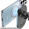 Miniatyrbillede 2 af 2: USAMS US-CD170 - Magnetic car holder with 15W wireless charging (Black)