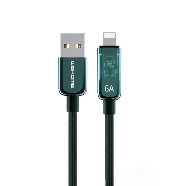 WEKOMEWDC-180Vanguard-serien-USB-Atillblixtsnabbladdningsanslutningskabel1m(grön)