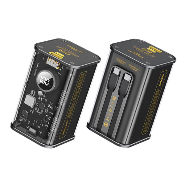 WEKOMEWP-347VanguardSeries-Powerbank20000mAhSuperhurtigopladningmedindbyggetUSB-CPD20W&Lightning+USB-AQC3.022,5Wkabel(sort)