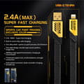 Pikkukuva 2 / 2: WEKOME WDC-190 Mecha Series - USB-A to Lightning Fast Charging Connection Cable 1 m (Yellow)