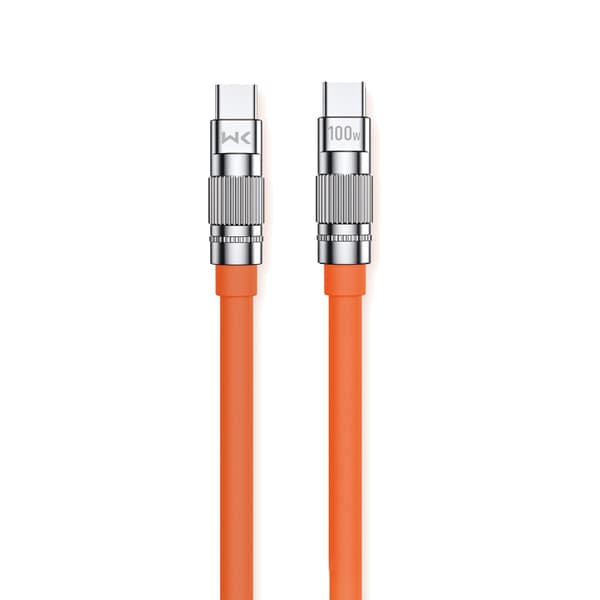 WEKOME WDC-188 Wingle Series - USB-C-USB-C-liitäntäkaapeli 100 W Pikalataus 1 m (oranssi)
