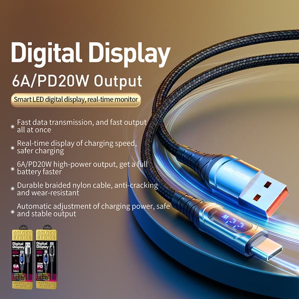 WEKOMEWDC-167Sakin-serien-USB-CtillynhurtigopladningPD20Wtilslutningskabel1m(beklædt)