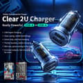 Miniatyrbillede 2 af 2: WEKOME WP-C40 Vanguard Series - Car charger 2 x USB Fast Charging 15W (Black / Transparent)