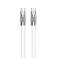 Miniatyrbild 1 av 2: WEKOMEWDC-188WingleSeries-USB-CtillUSB-C100WSnabbladdningskabel1m(Vit)