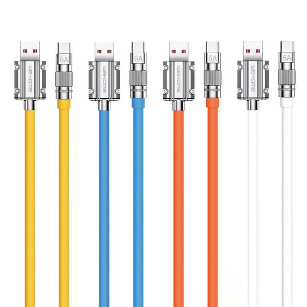 WEKOMEWDC-186WingleSeries-USB-AtillUSB-CSnabbladdningskabel1m(Vit)