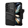 Miniatyrbillede 2 af 2: ZIZO BOLT Series - Armoured case for Samsung Galaxy S23 with 9H glass for screen + holder with stand (Black)