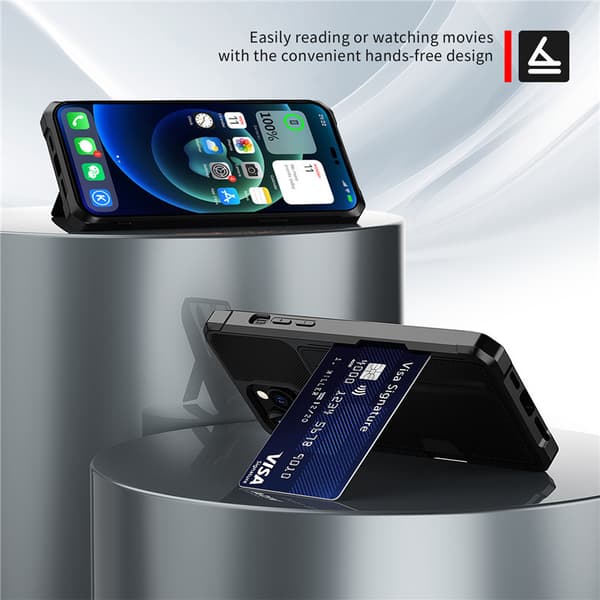 INF Elegant Sort iPhone 15 Cover med Kortholder iPhone 15 Pro Max