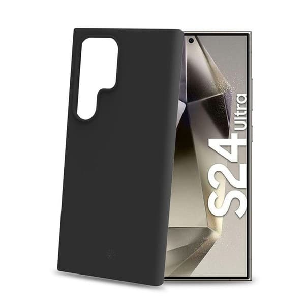 Telefonfodral - Celly - S24 Ultra - Mjuk - Svart - Kompatibel med Samsung
