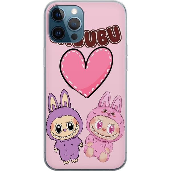 Apple iPhone 12 Pro Gennemsigtig cover Labubu Pink Monster
