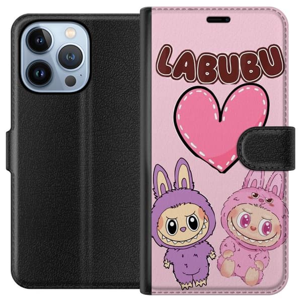 Apple iPhone 13 Pro Lommeboketui Labubu Pink Monster