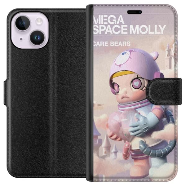 Apple iPhone 14 Tegnebogsetui Mega Space Molly Care Bears Series - Share Bear Edition