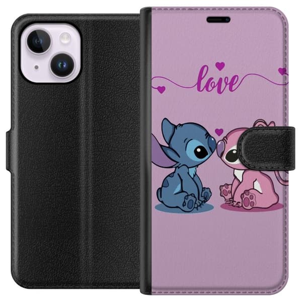 Apple iPhone 14 Plus Lommeboketui Lilo & Stitch – Angel Edition