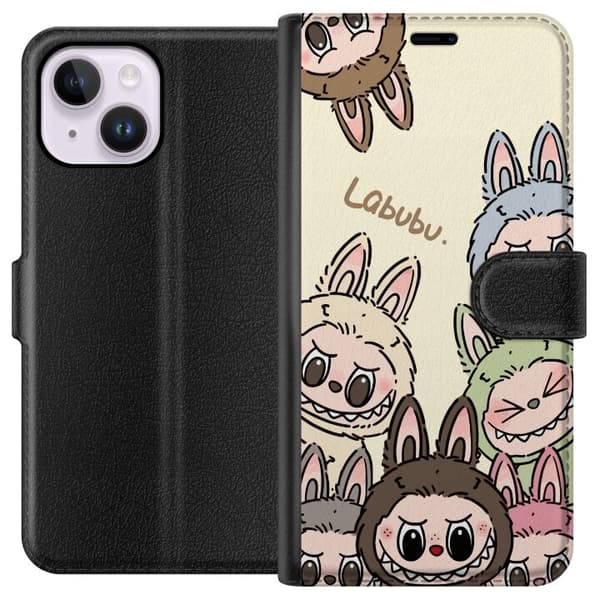 Apple iPhone 14 Plus Lompakkokotelo Labubu Pastel Collection