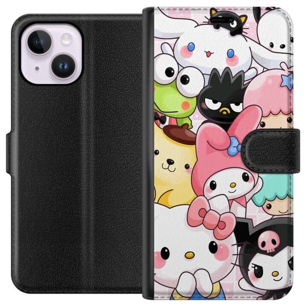 Apple iPhone 15 Plus Lompakkokotelo Kawaii Sanrio Crew