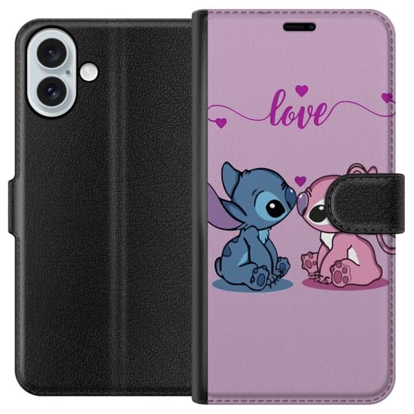 Apple iPhone 16 Plus Lompakkokotelo Lilo & Stitch – Angel Edition