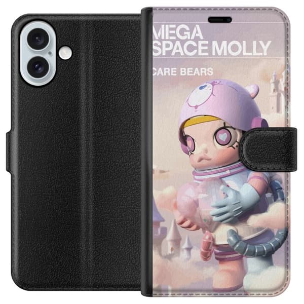 Apple iPhone 16 Plus Lompakkokotelo Mega Space Molly Care Bears Series - Share Bear Edition