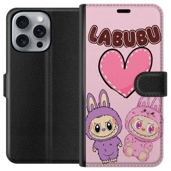 Apple iPhone 16 Pro Max Tegnebogsetui Labubu Pink Monster