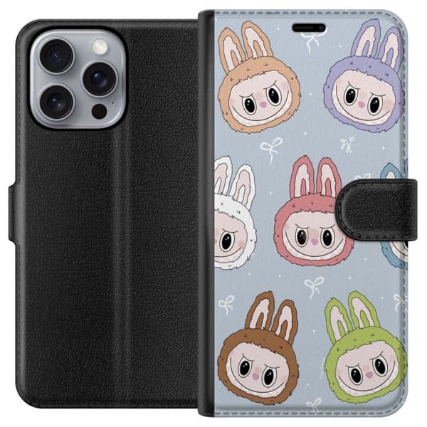 Apple iPhone 16 Pro Max Lompakkokotelo Pastel Labubu