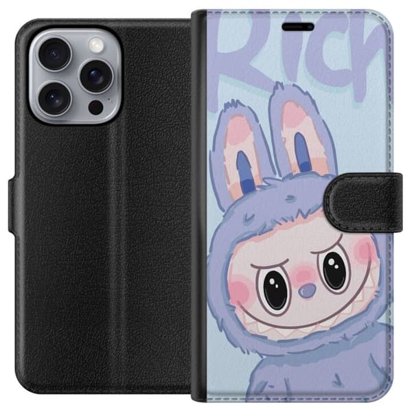 Apple iPhone 16 Pro Max Lompakkokotelo Sininen Jänis Labubu