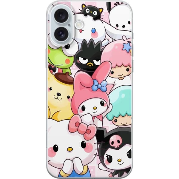 Apple iPhone 16 Plus Gennemsigtig cover Kawaii Sanrio Crew
