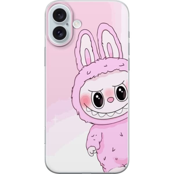 Apple iPhone 16 Plus Genomskinligt Skal Labubu Bunny Series