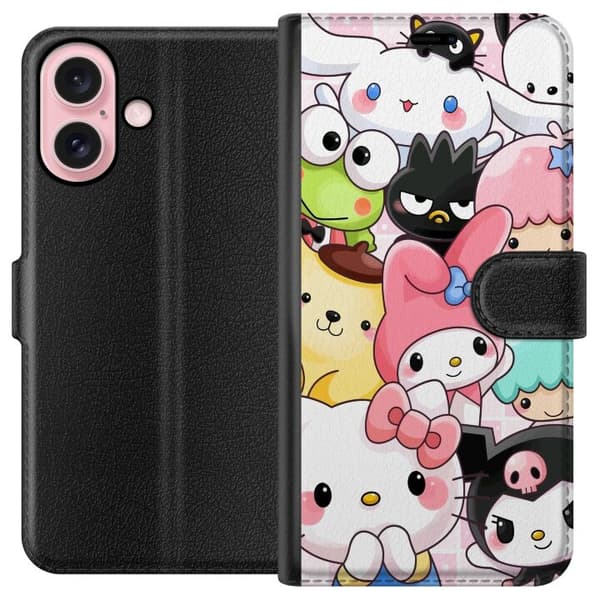 Apple iPhone 16 Lompakkokotelo Kawaii Sanrio Crew