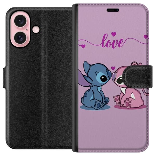 Apple iPhone 16 Lompakkokotelo Lilo & Stitch – Angel Edition