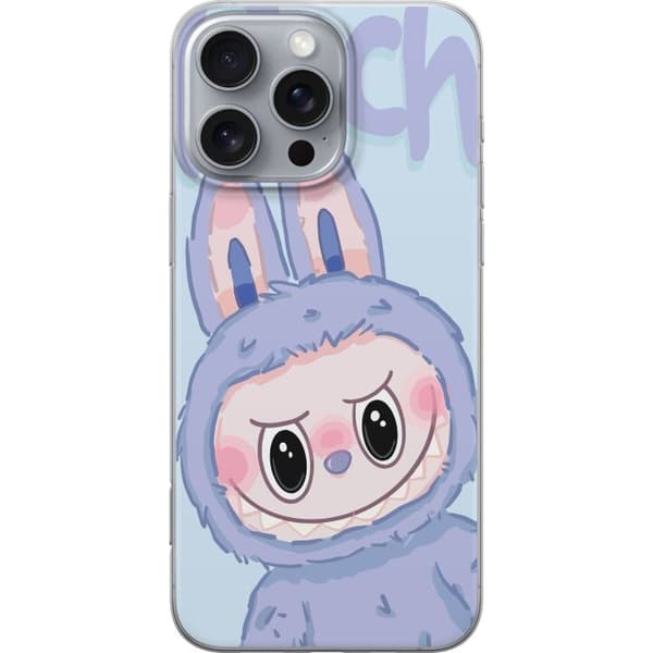 Apple iPhone 16 Pro Max Gennemsigtig cover Blå Kanin Labubu