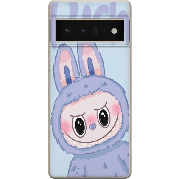 Google Pixel 6 Pro Läpinäkyvä kuori Sininen Jänis Labubu