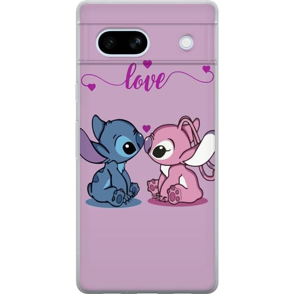 Google Pixel 7a Gjennomsiktig deksel Lilo & Stitch – Angel Edition