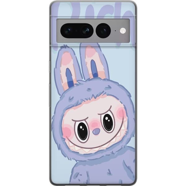 Google Pixel 7 Pro Gennemsigtig cover Blå Kanin Labubu