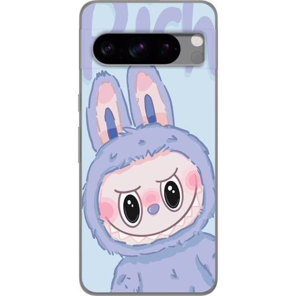 Google Pixel 8 Pro Gennemsigtig cover Blå Kanin Labubu