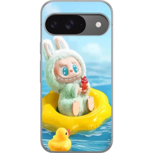 Google Pixel 9 Pro Gennemsigtig cover Labubu Macaron-serie