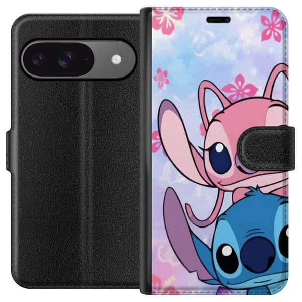 Google Pixel 9 Pro Lompakkokotelo Stitch & Angel