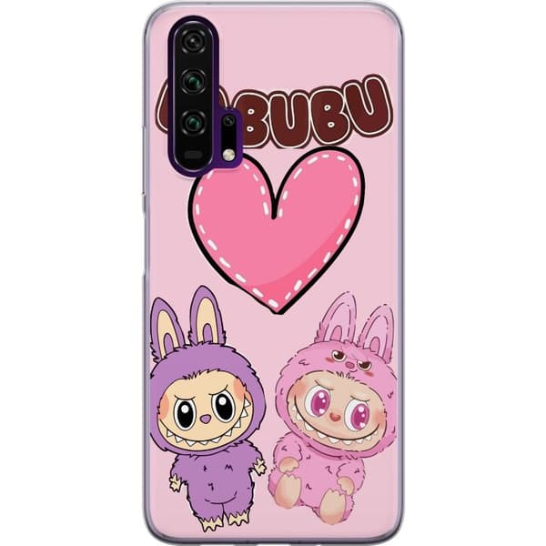 Honor 20 Pro  Gjennomsiktig deksel Labubu Pink Monster