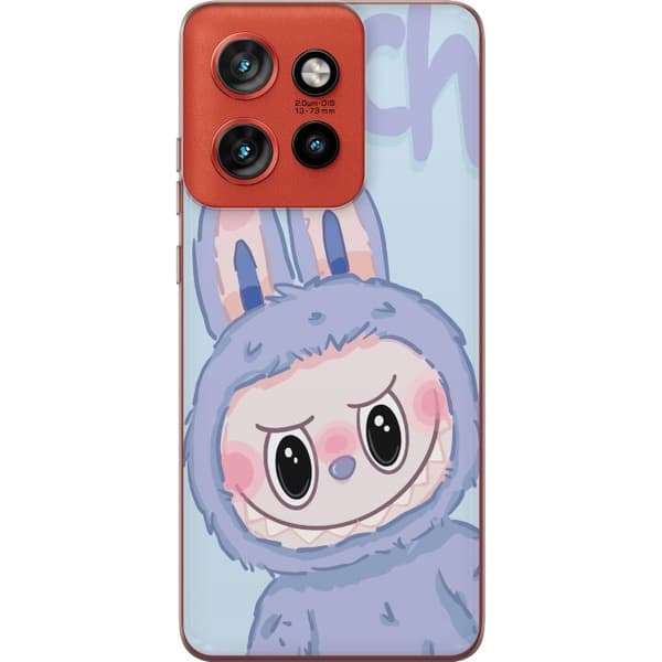 Motorola Edge 50 Neo Genomskinligt Skal Blue Bunny Labubu